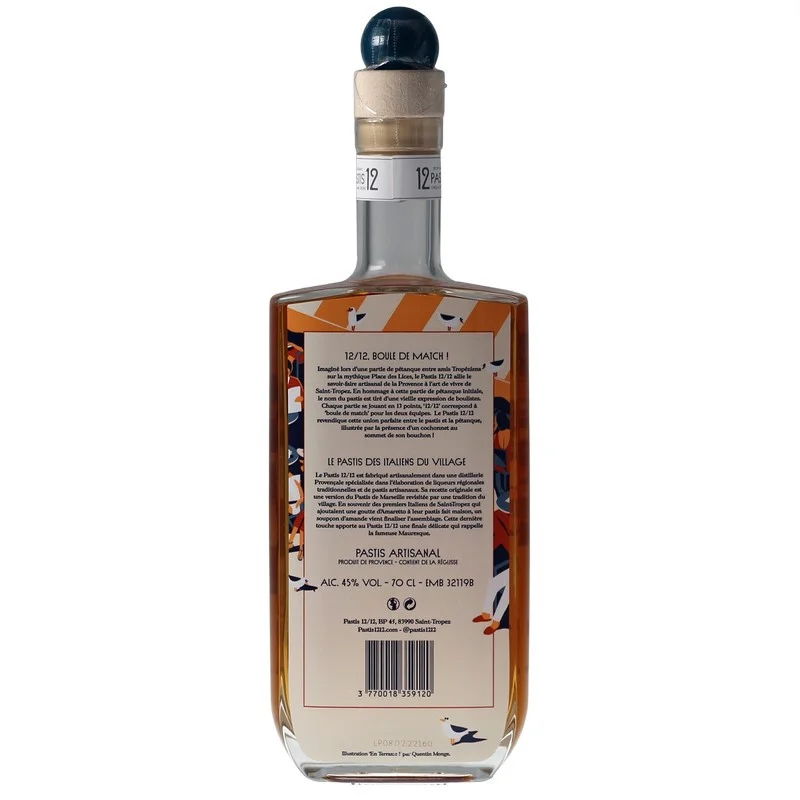 12/12 Pastis de Saint Tropez 0,7 L 45% vol 12/12 Pastis de Saint Tropez 0,7 L 45% vol