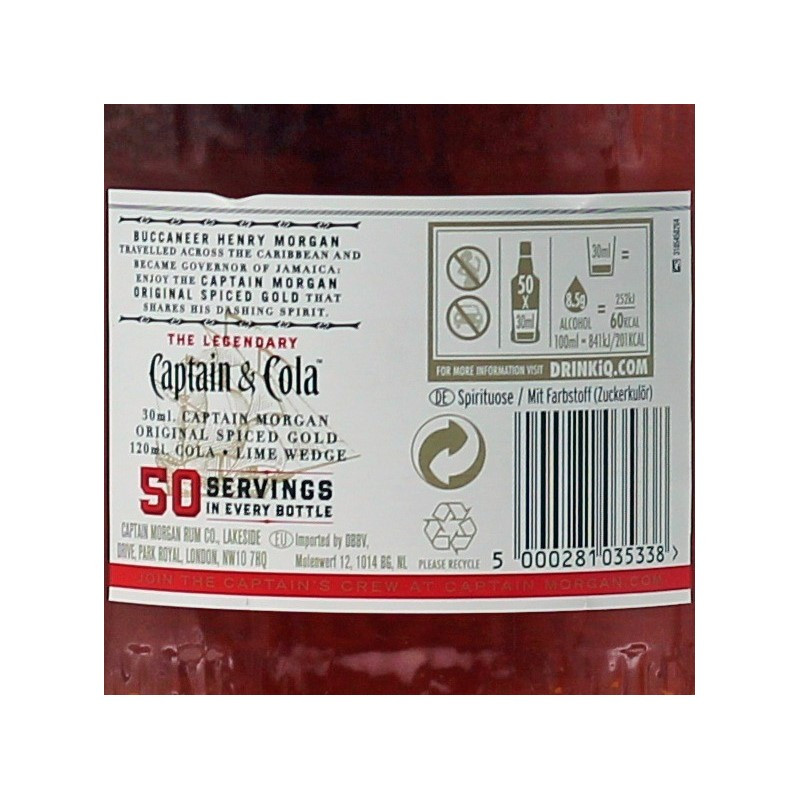 Captain Morgan Spiced Gold 1,5 Liter 35% vol Captain Morgan Spiced Gold 1,5 Liter 35% vol
