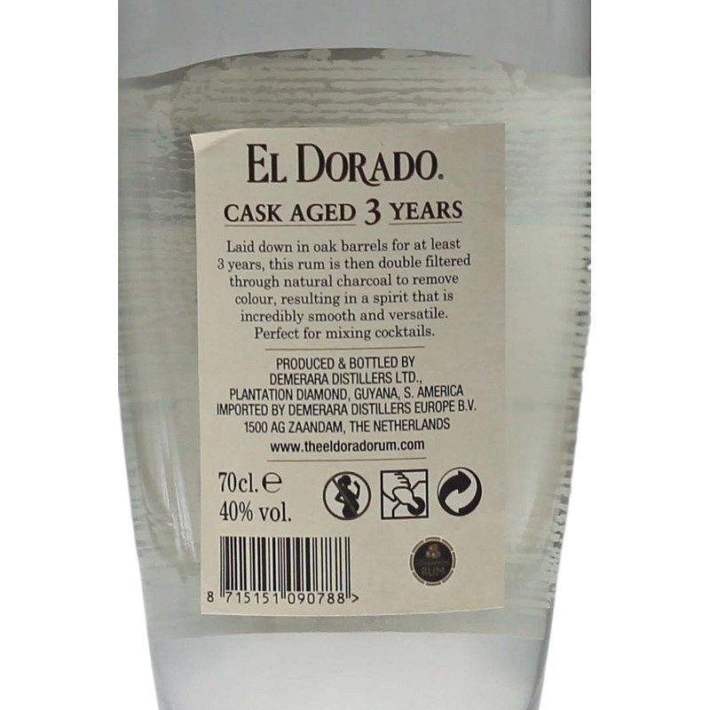 El Dorado Rum 3 Jahre 0,7 L 40% vol El Dorado Rum 3 Jahre 0,7 L 40% vol