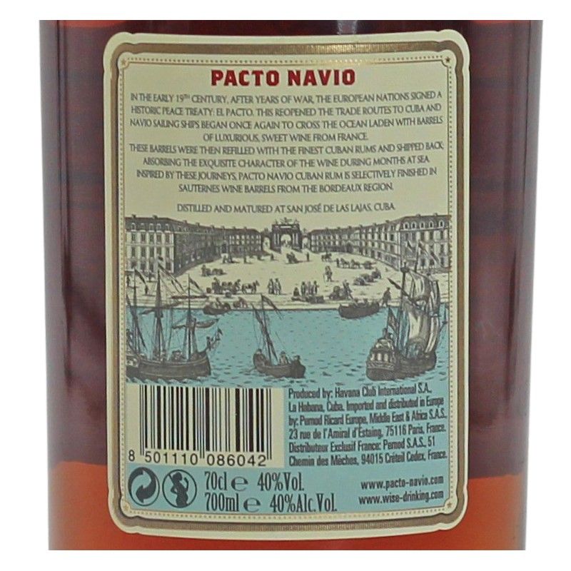 Havana Club Pacto Navio Rum 0,7 L 40% vol