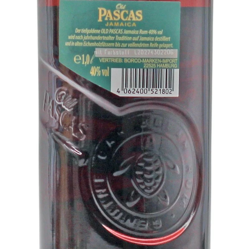 Old Pascas Jamaica Dark Rum 1 L 40% vol