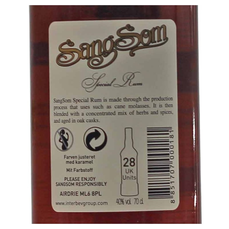 SangSom Special Rum aus Thailand 0,7 L 40 % vol SangSom Special Rum aus Thailand 0,7 L 40 % vol