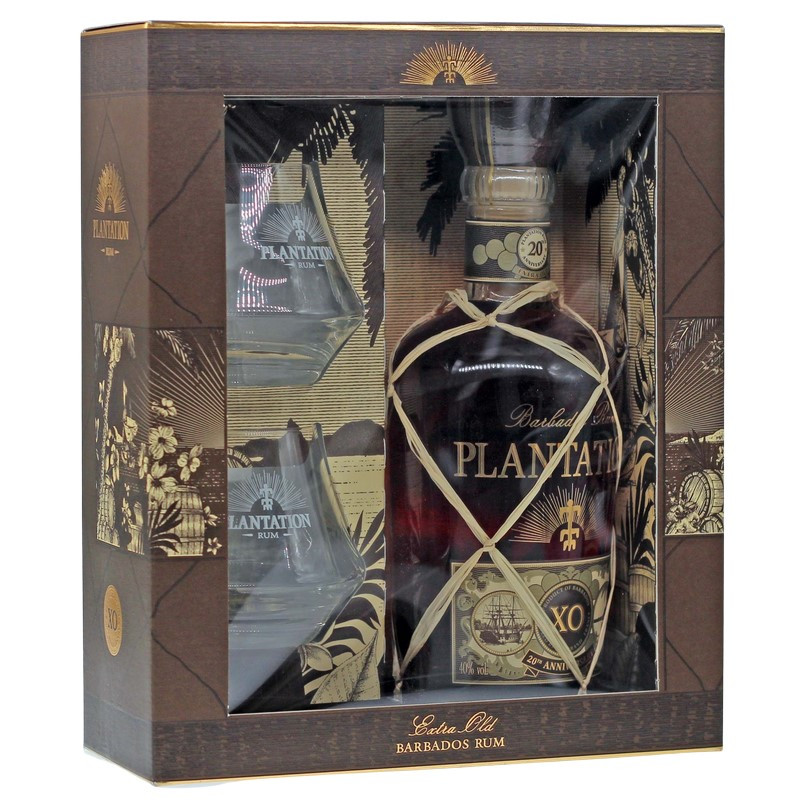 Plantation XO 20th Anniversary mit 2 Gläsern 0,7 L 40% vol Plantation XO 20th Anniversary mit 2 Gläsern 0,7 L 40% vol