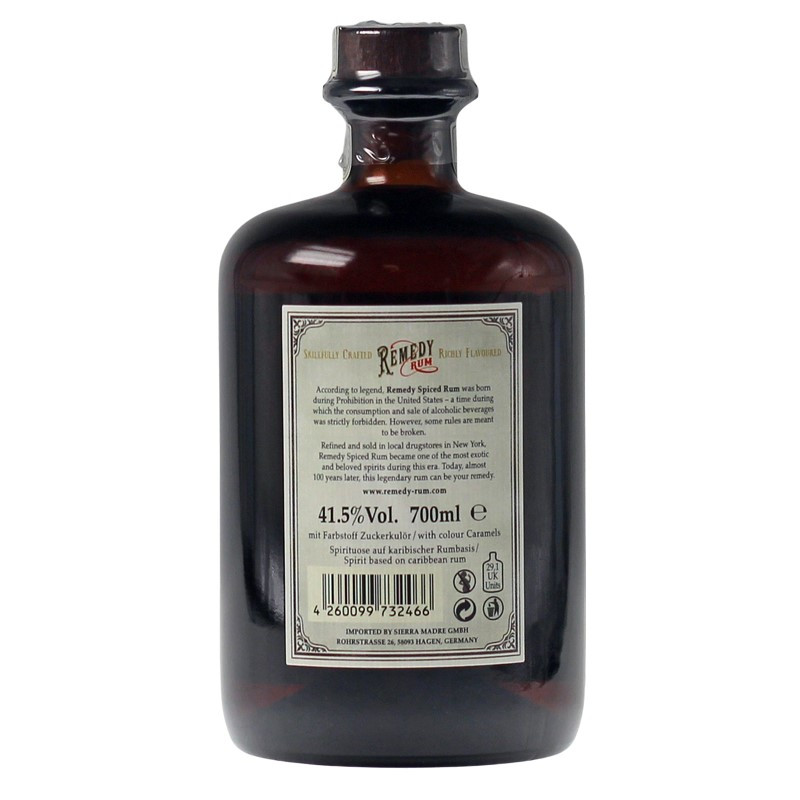 Remedy Spiced Rum 0,7 L 41,5% vol Remedy Spiced Rum 0,7 L 41,5% vol