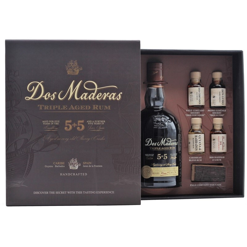 Dos Maderas PX 5+5 Jahre Rum-Tasting-Set 0,7 L + 4 x 0,02 L Dos Maderas PX 5+5 Jahre Rum-Tasting-Set 0,7 L + 4 x 0,02 L