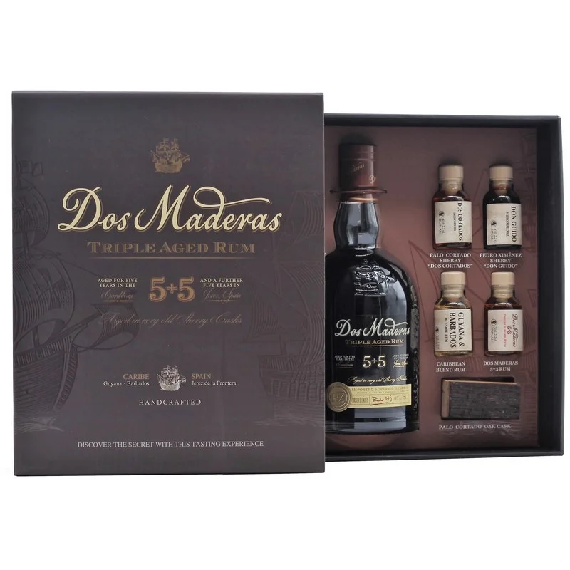 Dos Maderas PX 5+5 Jahre Rum-Tasting-Set 0,7 L + 4 x 0,02 L Dos Maderas PX 5+5 Jahre Rum-Tasting-Set 0,7 L + 4 x 0,02 L