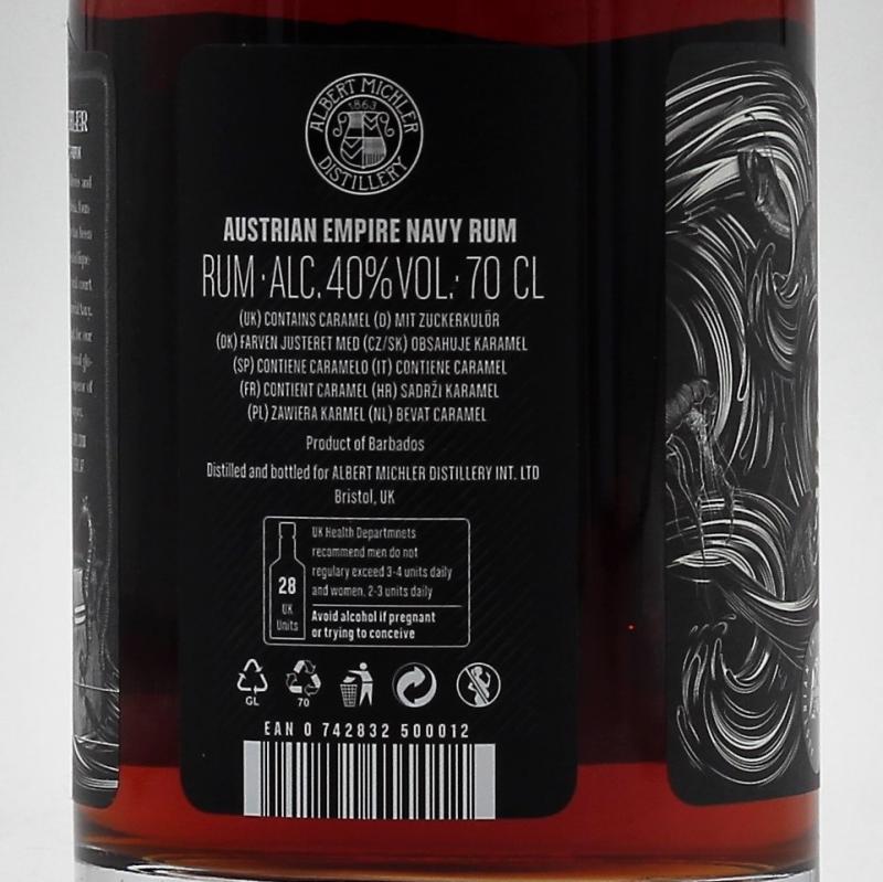 Austrian Empire Navy Rum Reserve 1863 0,7 L 40%vol Austrian Empire Navy Rum Reserve 1863 0,7 L 40%vol