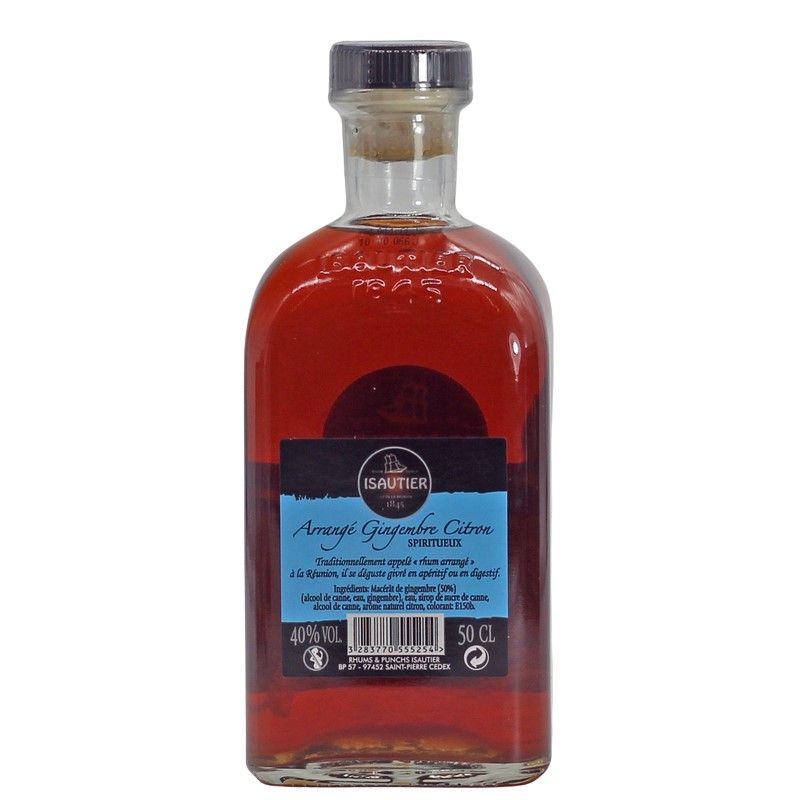 Isautier Arrange Gingembre Citron 0,5 L 40% vol Isautier Arrange Gingembre Citron 0,5 L 40% vol