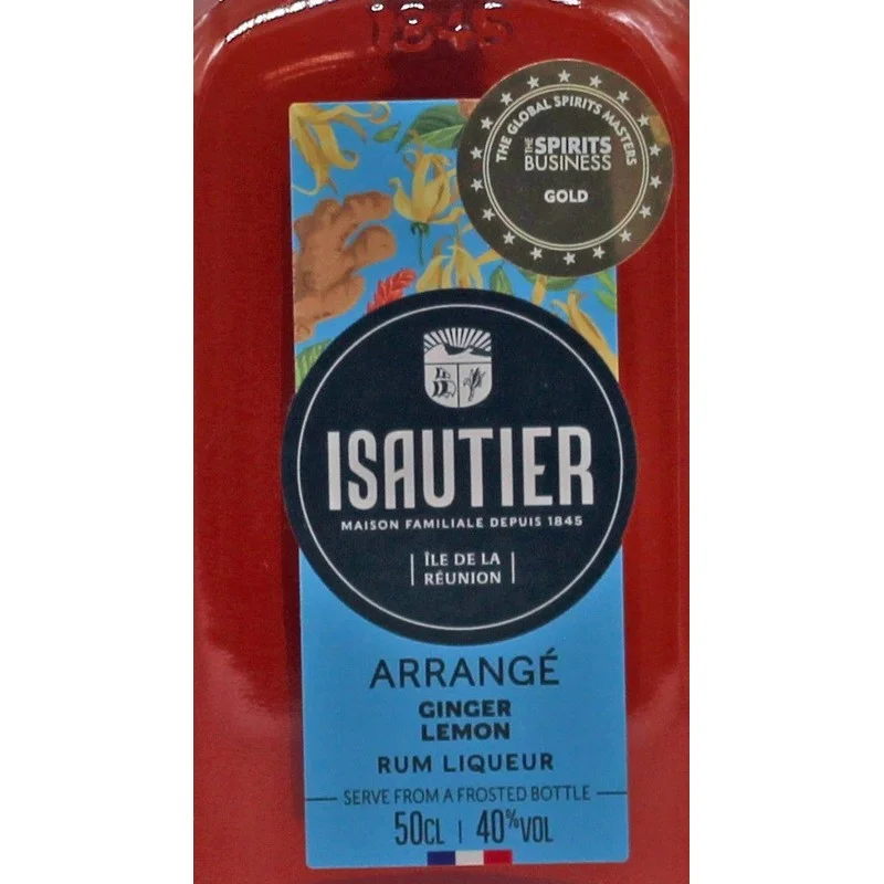 Isautier Arrange Ginger Lemon 0,5 L 40% vol Isautier Arrange Ginger Lemon 0,5 L 40% vol