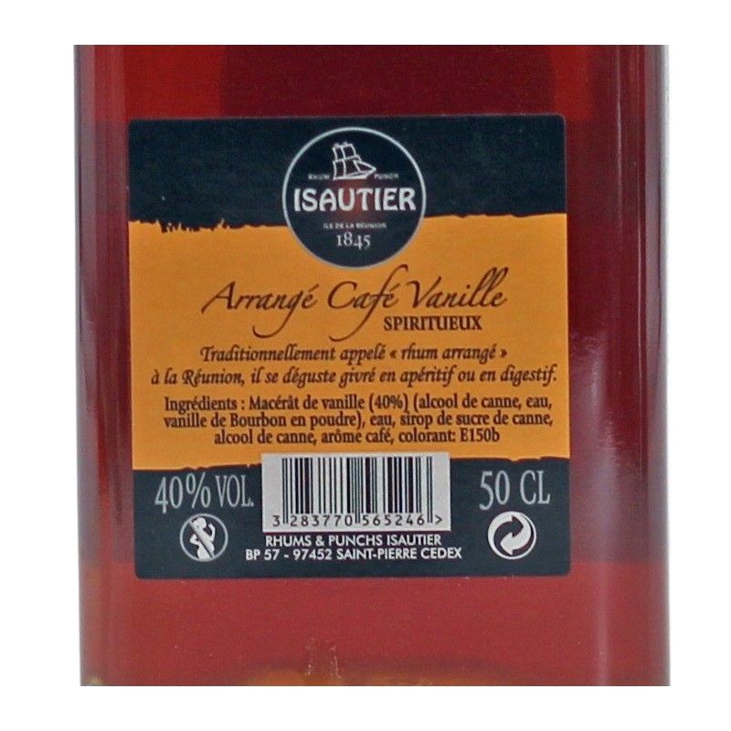 Isautier Arrange Cafe Vanille 0,5 L 40% vol Isautier Arrange Cafe Vanille 0,5 L 40% vol