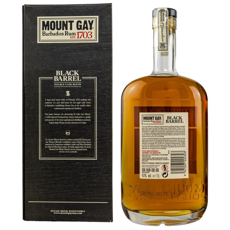Mount Gay Black Barrel Rum 1 Liter 43% vol