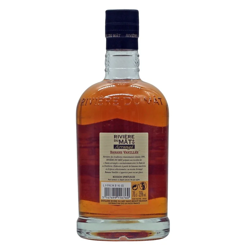 Rivière du Mât Arrangé Rhum Banane Vanille 0,7 L 35% vol