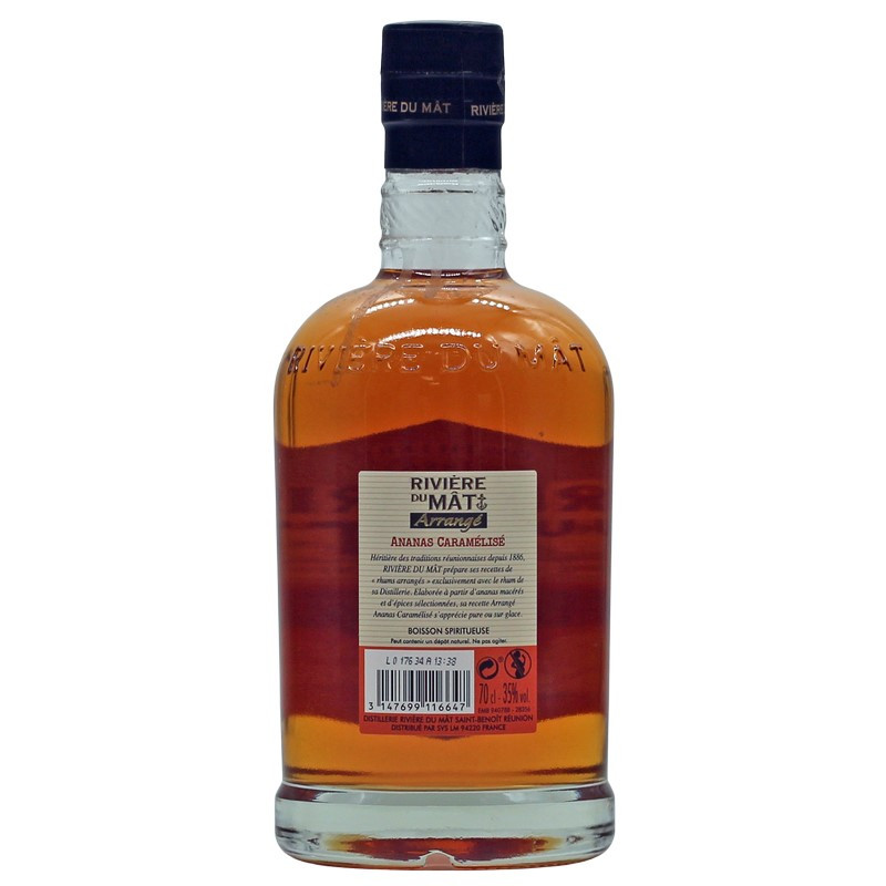 Rivière du Mât Arrangé Rhum Ananas Caramélisé 0,7 L 35% vol Rivière du Mât Arrangé Rhum Ananas Caramélisé 0,7 L 35% vol
