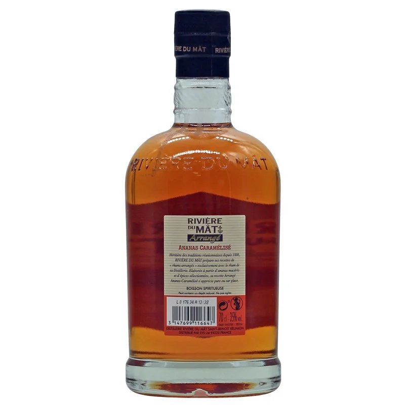 Rivière du Mât Arrangé Rhum Ananas Caramélisé 0,7 L 35% vol