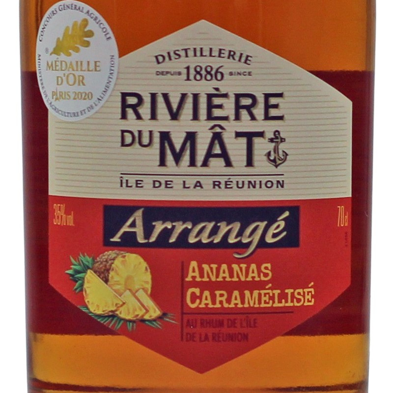 Rivière du Mât Arrangé Rhum Ananas Caramélisé 0,7 L 35% vol
