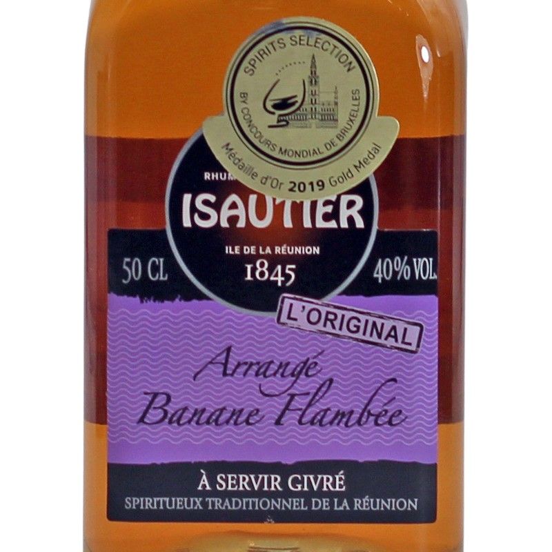 Isautier Arrange Banane flambee 0,5 L 40% vol Isautier Arrange Banane flambee 0,5 L 40% vol