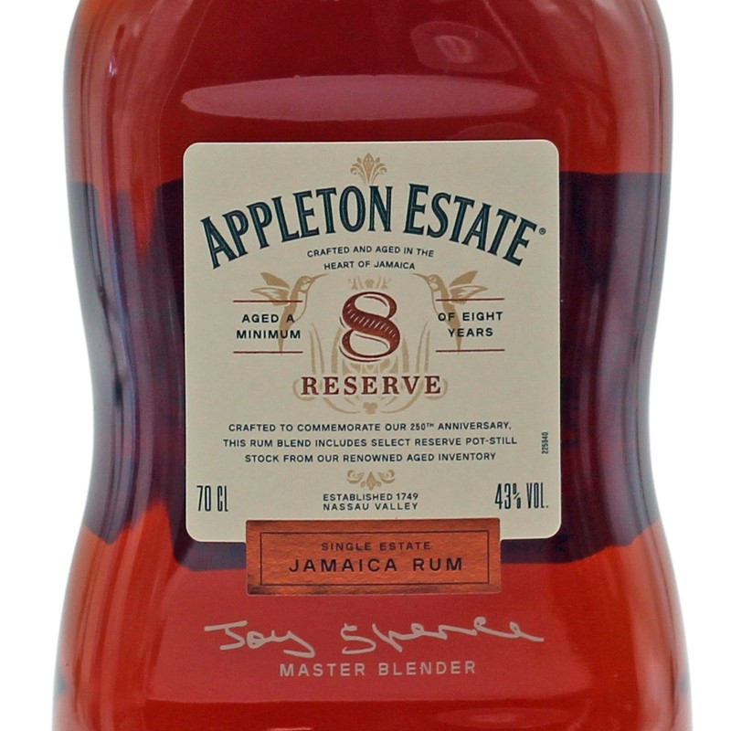 Appleton Estate 8 Jahre Reserve Rum 0,7 L 43% vol Appleton Estate 8 Jahre Reserve Rum 0,7 L 43% vol