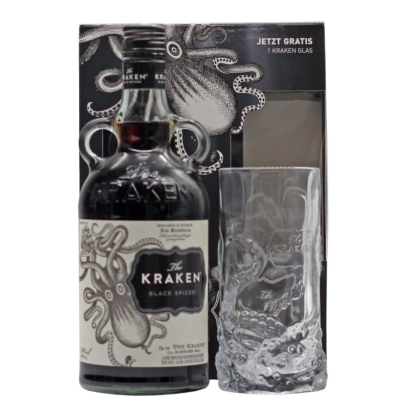 Kraken Black Spiced Geschenkset mit Glas 0,7 L 40% vol Kraken Black Spiced Geschenkset mit Glas 0,7 L 40% vol