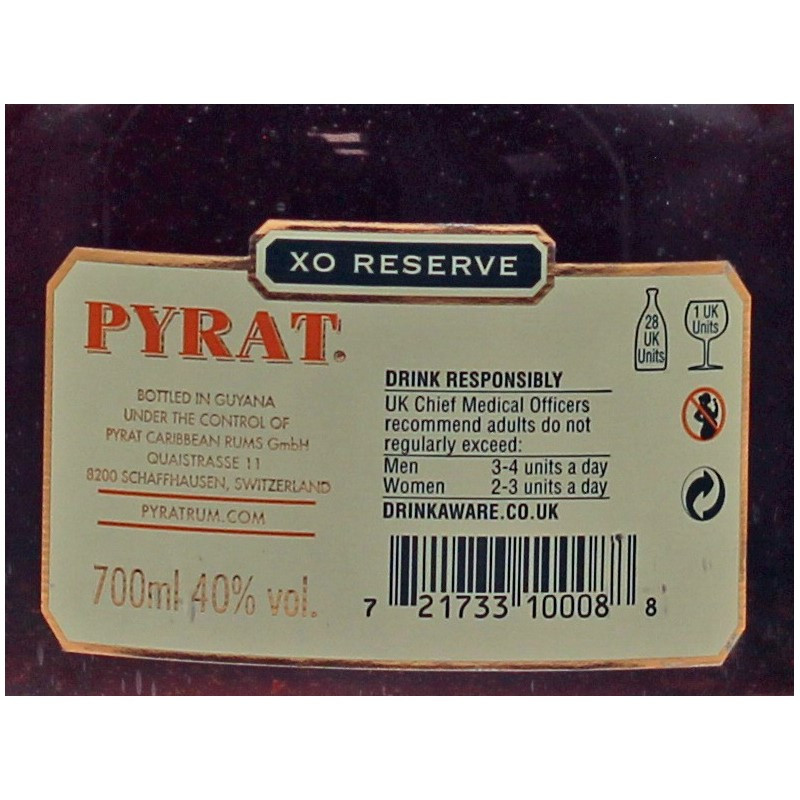 Pyrat XO Reserve Rum-Geschenkset + Tumbler 0,7 L 40% vol