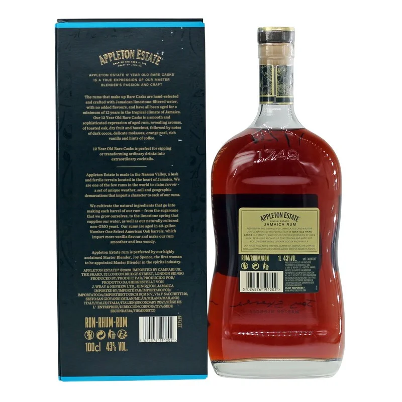 Appleton Estate Rare Cask Rum 12 Jahre 1 L 43 % vol Appleton Estate Rare Cask Rum 12 Jahre 1 L 43 % vol
