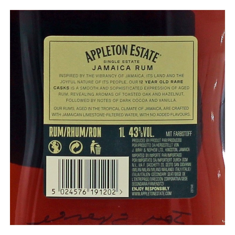 Appleton Estate Rare Cask Rum 12 Jahre 1 L 43 % vol
