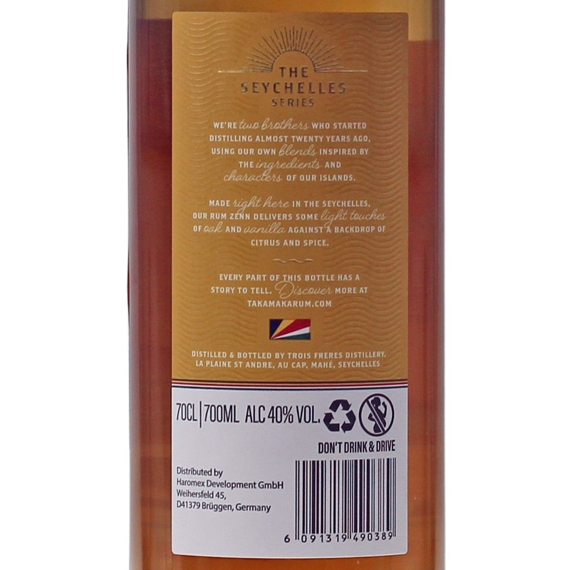Takamaka Rum Zenn 0,7 L 40% vol Takamaka Rum Zenn 0,7 L 40% vol