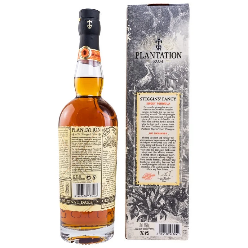 Plantation Stiggins Fancy Pineapple Smoky Formula 0,7 L 40% Plantation Stiggins Fancy Pineapple Smoky Formula 0,7 L 40%