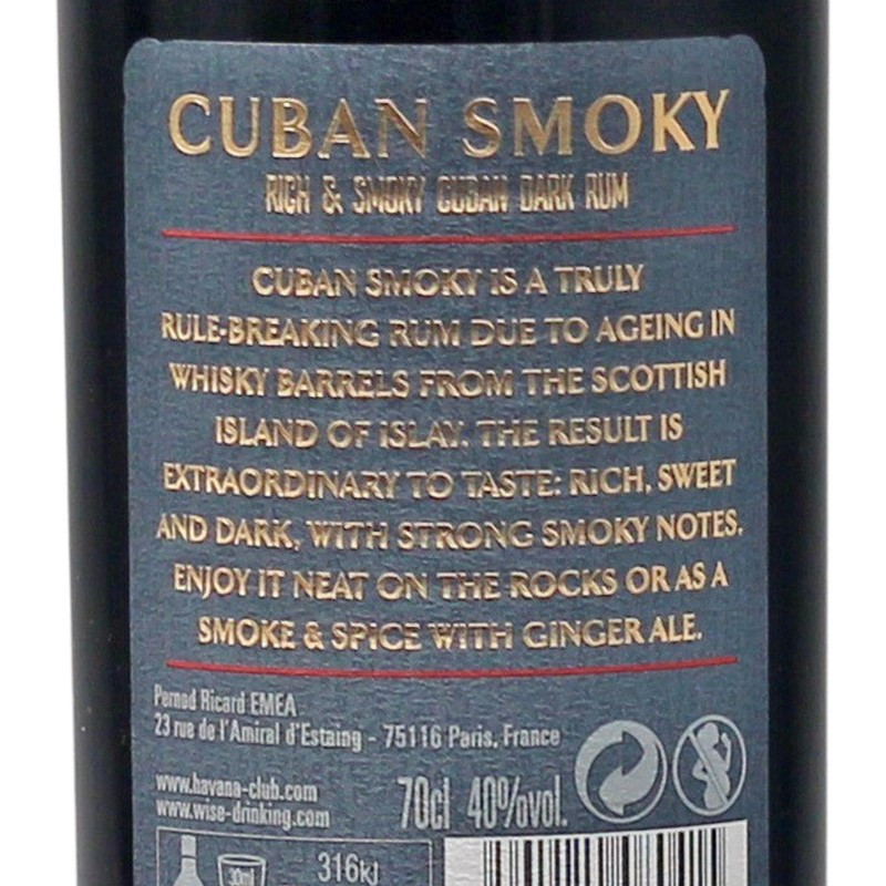 Havana Club Cuban Smoky 0,7 L 40% vol