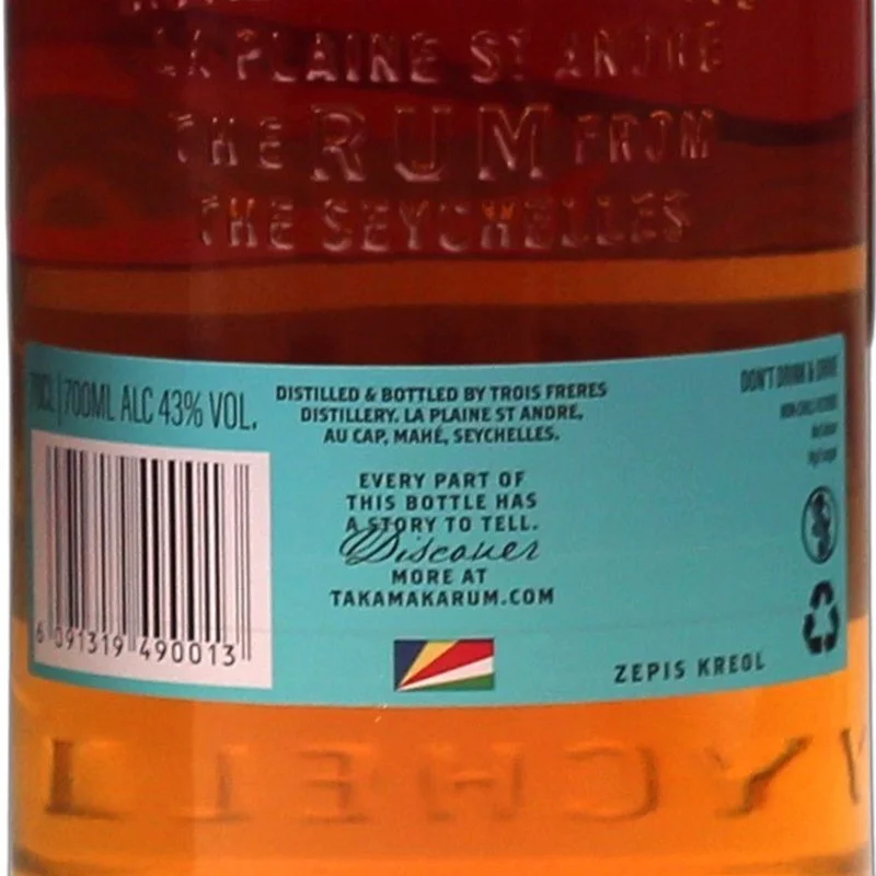 Takamaka St. Andre Zepis Kreol Rum 0,7 L 43% vol Takamaka St. Andre Zepis Kreol Rum 0,7 L 43% vol