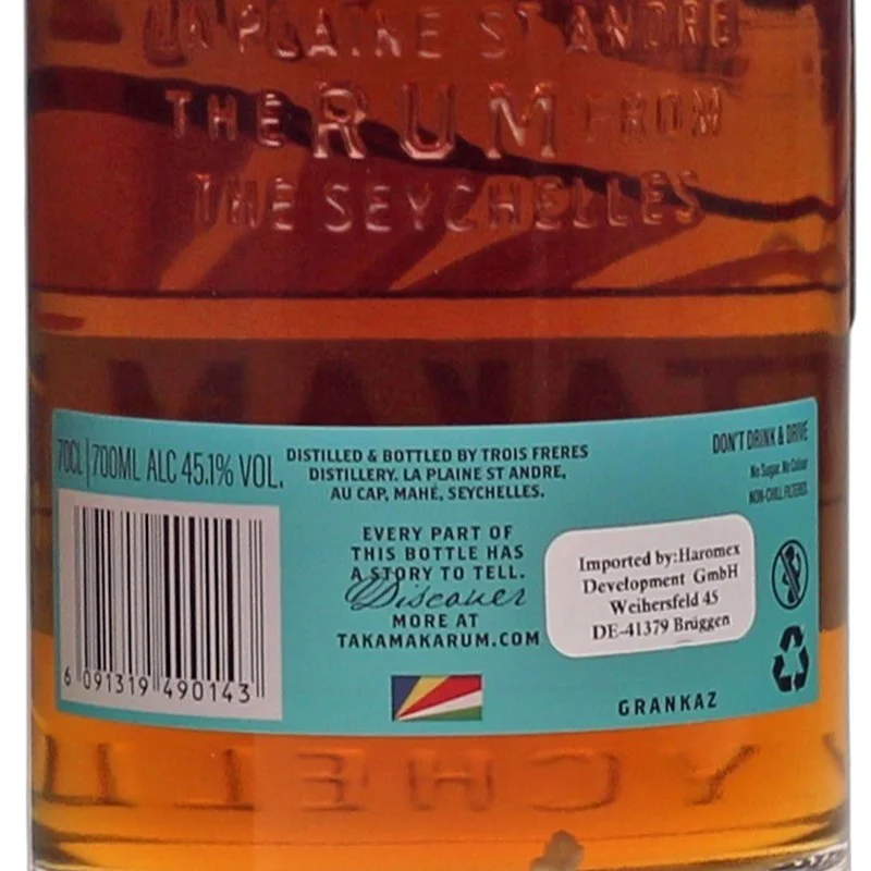 Takamaka St. Andre Grankaz Rum 0,7 L 45,1% vol Takamaka St. Andre Grankaz Rum 0,7 L 45,1% vol