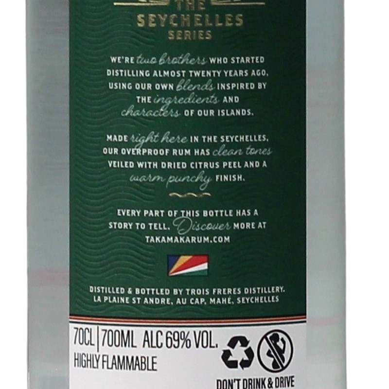 Takamaka Overproof Rum 0,7 L 69% vol Takamaka Overproof Rum 0,7 L 69% vol