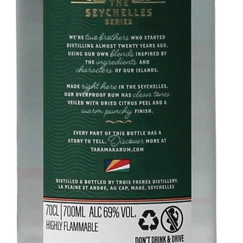 Takamaka Overproof Rum 0,7 L 69% vol Takamaka Overproof Rum 0,7 L 69% vol
