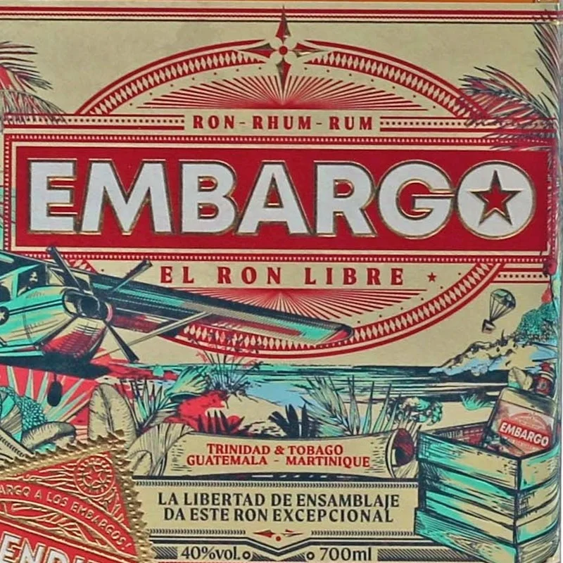 Ron Embargo Anejo Esplendido Rum 0,7 Liter 40 % vol Ron Embargo Anejo Esplendido Rum 0,7 Liter 40 % vol