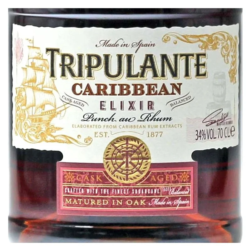 Tripulante Caribbean Elixir 34 % vol 0,7 L Rumlikör Tripulante Caribbean Elixir 34 % vol 0,7 L Rumlikör