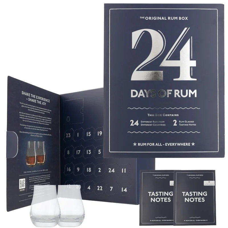 24 Days of Rum Adventskalender Blue Edition 24 x 0,02 L inkl. 2 Gläser 24 Days of Rum Adventskalender Blue Edition 24 x 0,02 L inkl. 2 Gläser