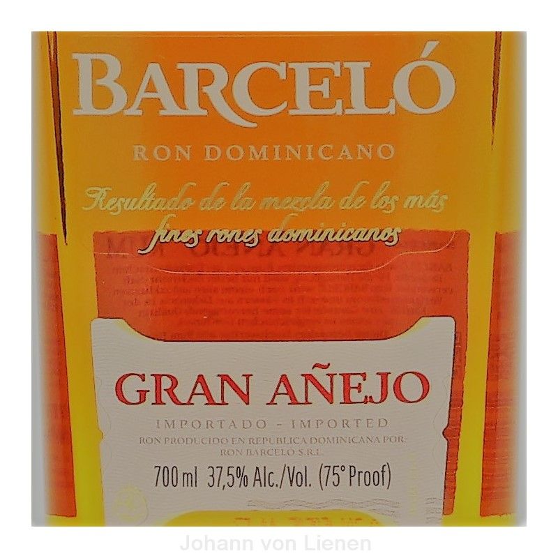 Barcelo Gran Anejo 5 Jahre 0,7 Ltr 37,5%