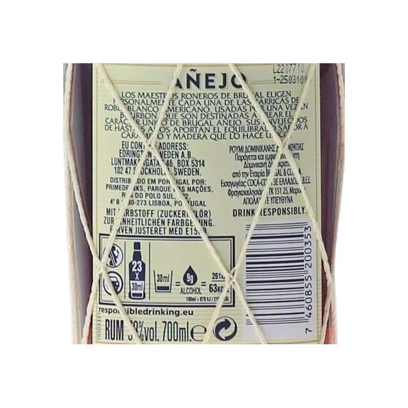 Ron Brugal Anejo Superior Rum 0,7 L 38 % vol Ron Brugal Anejo Superior Rum 0,7 L 38 % vol