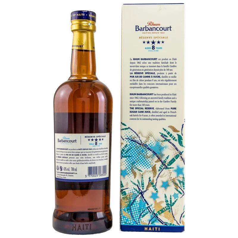 Barbancourt Rhum 8 Jahre 0,7 L 43% vol Barbancourt Rhum 8 Jahre 0,7 L 43% vol