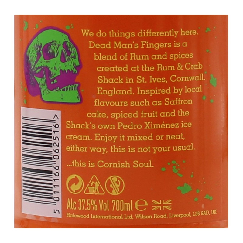 Dead Man's Fingers Pineapple Spiced Rum 0,7 L 37,5% vol Dead Man's Fingers Pineapple Spiced Rum 0,7 L 37,5% vol