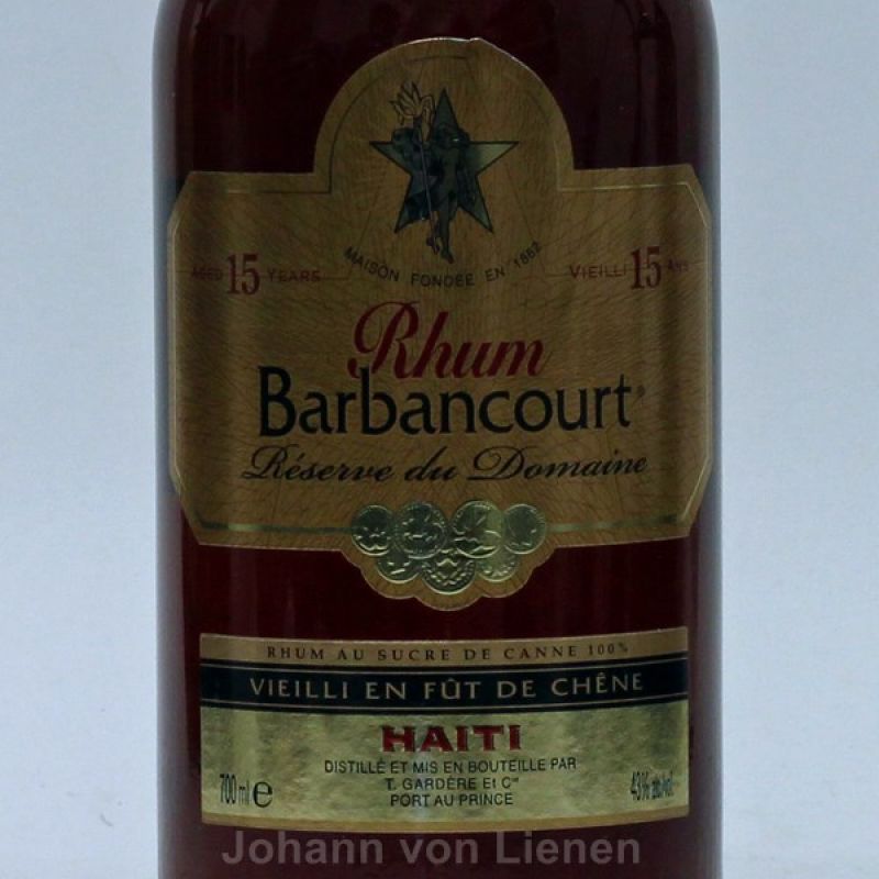 Barbancourt Rum 15 Jahre 0,7 L 43%vol