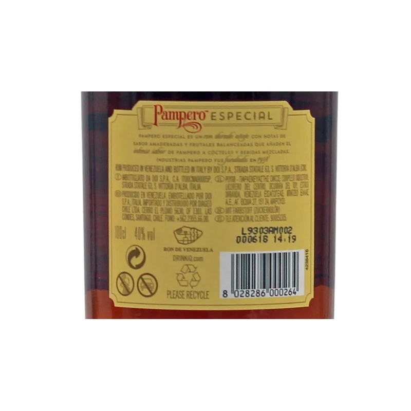 Ron Pampero Anejo Especial Rum 1 L 40% vol Ron Pampero Anejo Especial Rum 1 L 40% vol