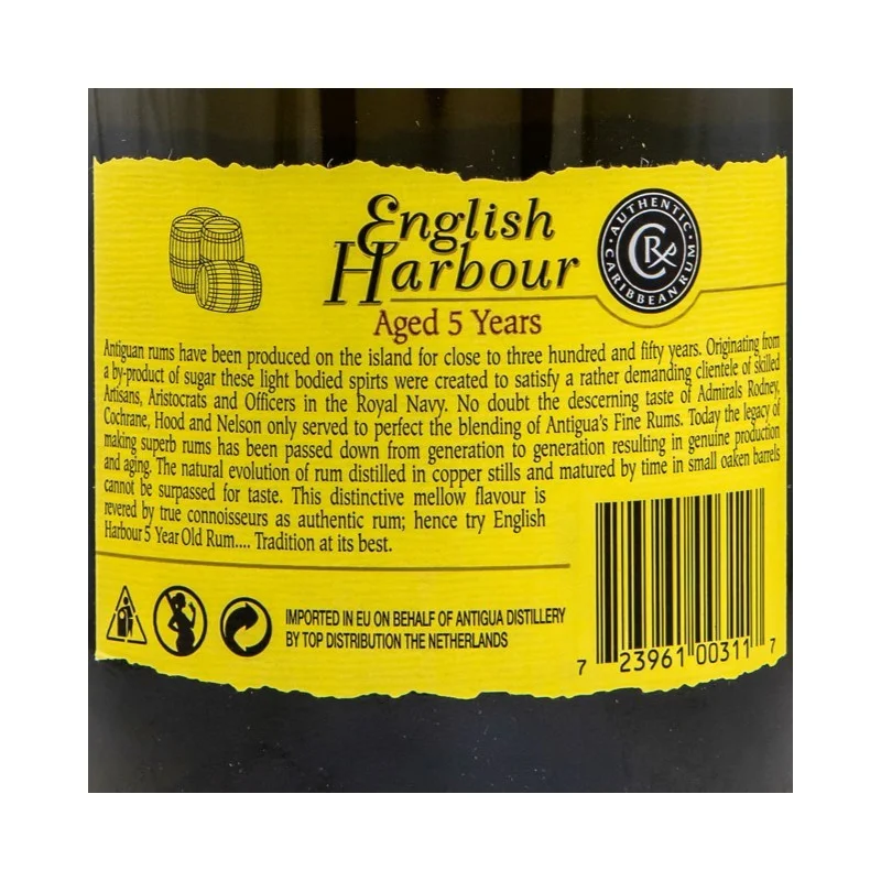 English Harbour Rum 5 Jahre 0,7 L 40% vol English Harbour Rum 5 Jahre 0,7 L 40% vol