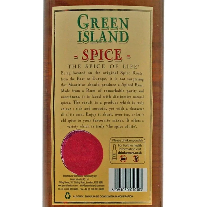 Green Island Spiced Gold Rum 0,7 L 37,5% vol Green Island Spiced Gold Rum 0,7 L 37,5% vol