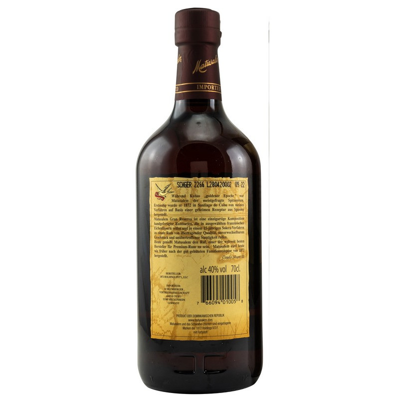 Ron Matusalem Gran Reserva 15 Solera 0,7 L 40%vol Ron Matusalem Gran Reserva 15 Solera 0,7 L 40%vol