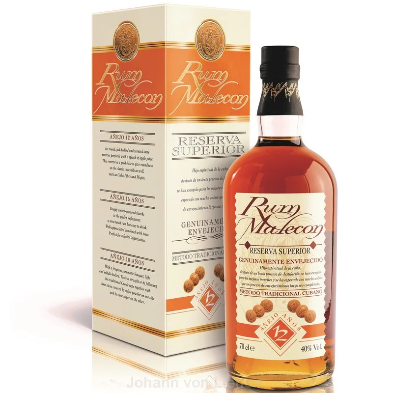 Malecon Rum Reserva Superior12 Jahre 0,7 L 40%vol Malecon Rum Reserva Superior12 Jahre 0,7 L 40%vol