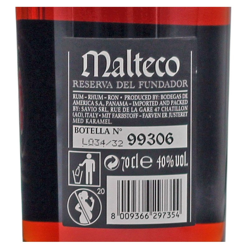 Malteco 20 Jahre Rum 0,7 L 40% vol