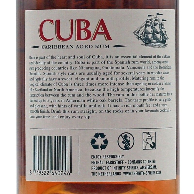 Cane Island Cuba Single Island Blend Rum 0,7 L 40% vol