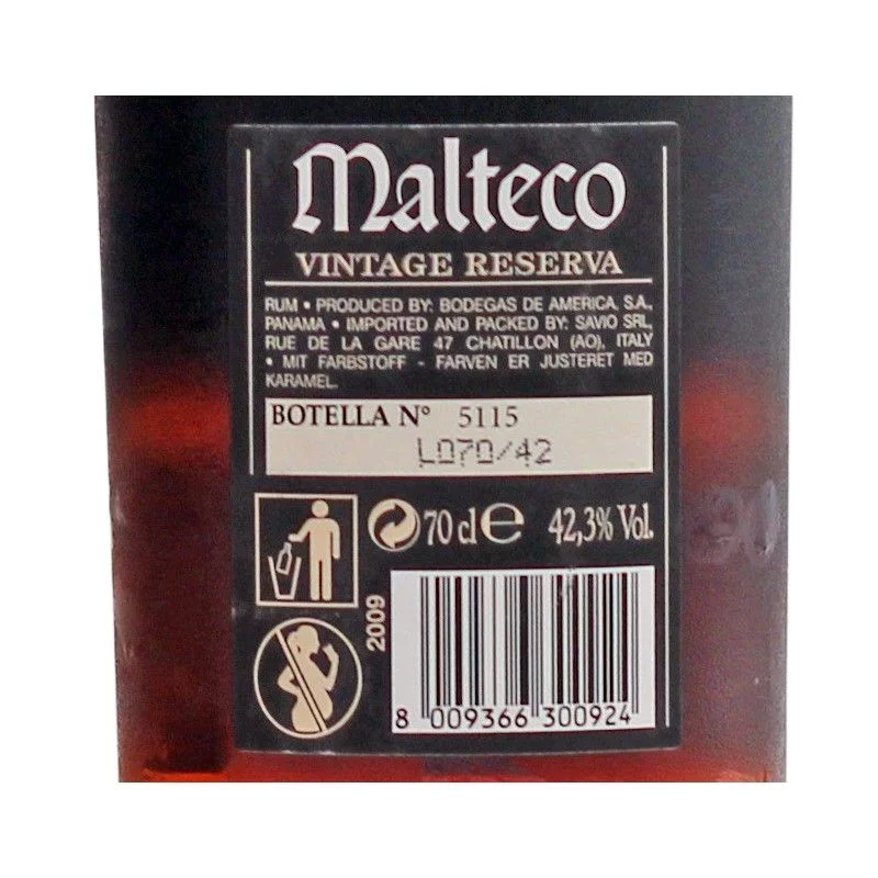 Malteco Vintage Reserva Rum 2009/2021 0,7 L 42,3% vol