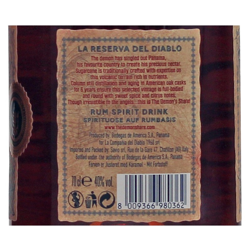 The Demons Share Premium Spirit of Panama 0,7 L 40% vol The Demons Share Premium Spirit of Panama 0,7 L 40% vol