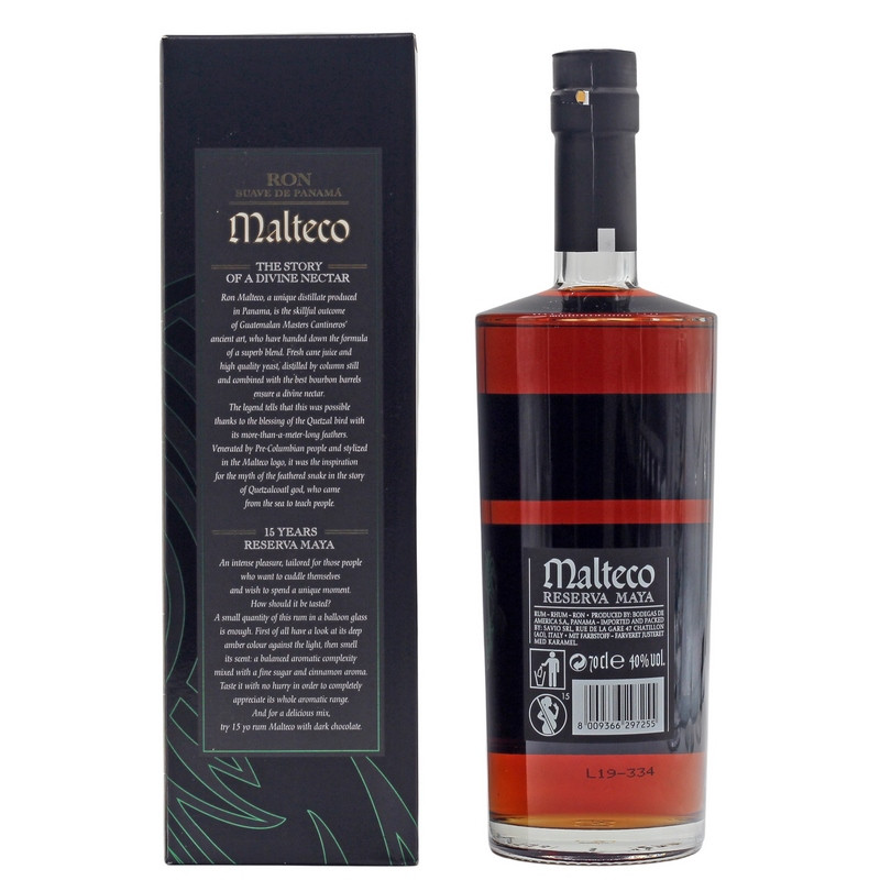 Ron Malteco Rum 15 Jahre 0,7 L 40% vol Ron Malteco Rum 15 Jahre 0,7 L 40% vol